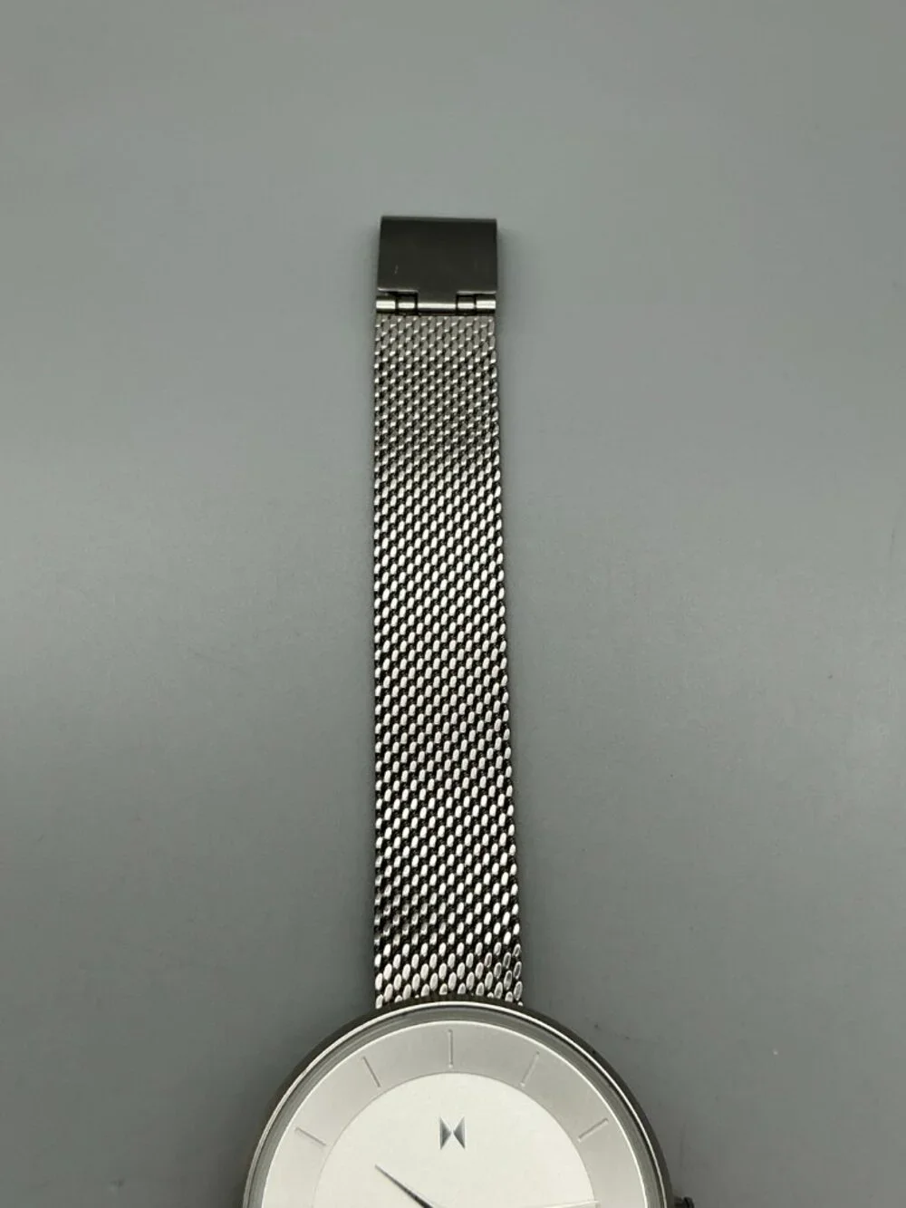 MVMT Minimalist Mod S1 Womens Watch 32mm Silver Tone Mesh Band New Battery